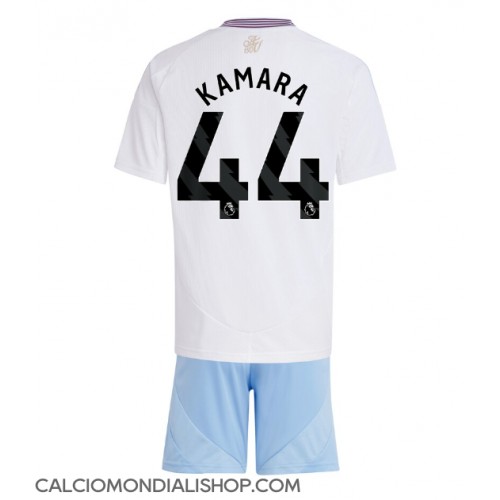 Maglie da calcio Aston Villa Boubacar Kamara #44 Seconda Maglia Bambino 2024-25 Manica Corta (+ Pantaloni corti)